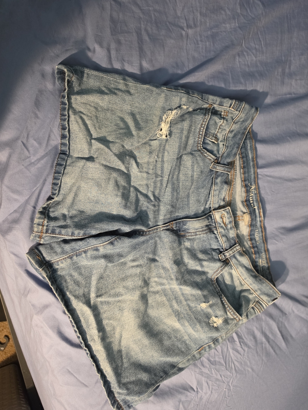 Natural Reflections Light Blue Relaxed Denim Shorts